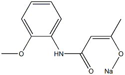 N-(3-Sodiooxycrotonoyl)-2-methoxyaniline 结构式