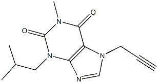 7-(2-Propynyl)-3-(2-methylpropyl)-1-methylxanthine 结构式