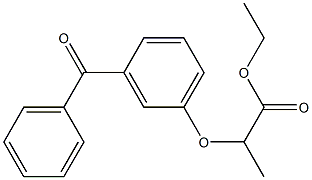 2-(m-Benzoylphenoxy)propionic acid ethyl ester 结构式