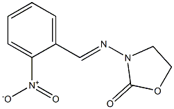 3-(2-Nitrobenzylideneamino)oxazolidine-2-one 结构式