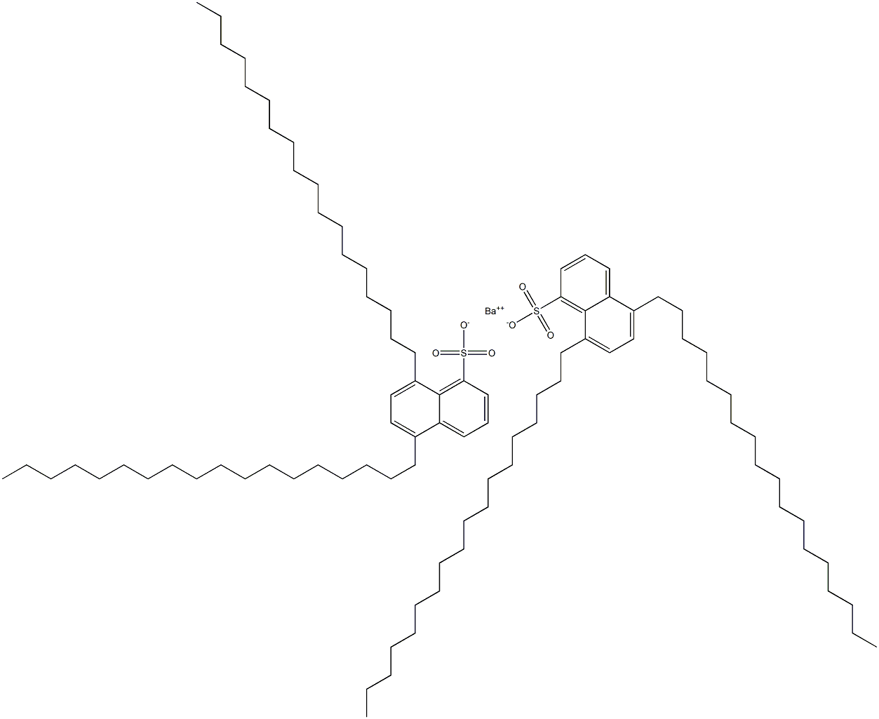 Bis(5,8-dioctadecyl-1-naphthalenesulfonic acid)barium salt 结构式