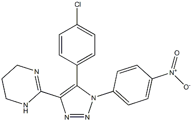 1-(4-Nitrophenyl)-4-[(3,4,5,6-tetrahydropyrimidin)-2-yl]-5-(4-chlorophenyl)-1H-1,2,3-triazole 结构式
