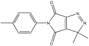 3,3-Dimethyl-5-(4-methylphenyl)-3,5-dihydropyrrolo[3,4-c]pyrazole-4,6-dione 结构式