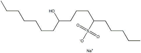 10-Hydroxyheptadecane-6-sulfonic acid sodium salt 结构式