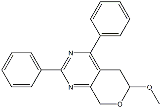 2,4-Diphenyl-6-methoxy-5,6-dihydro-8H-pyrano[3,4-d]pyrimidine 结构式