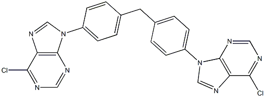 9,9'-[Methylenebis(4,1-phenylene)]bis(6-chloro-9H-purine) 结构式