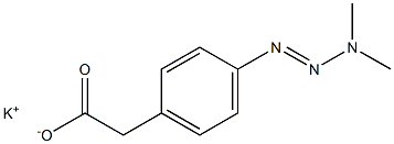4-(3,3-Dimethyl-1-triazeno)benzeneacetic acid potassium salt 结构式