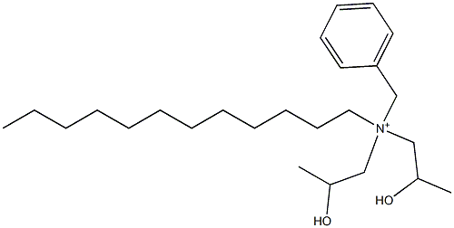 N-Dodecyl-N,N-bis(2-hydroxypropyl)benzenemethanaminium 结构式