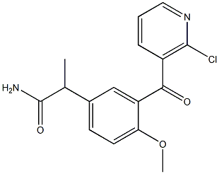 2-[3-(2-Chloronicotinoyl)-4-methoxyphenyl]propionamide 结构式