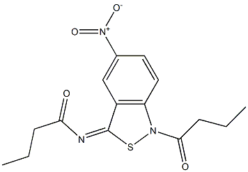 5-Nitro-1-butyryl-3(1H)-butyrylimino-2,1-benzisothiazole 结构式