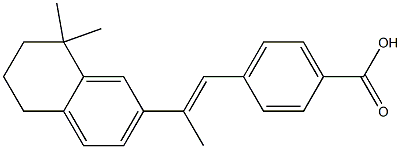 4-[(E)-2-[(5,6,7,8-Tetrahydro-8,8-dimethylnaphthalen)-2-yl]-1-propenyl]benzoic acid 结构式