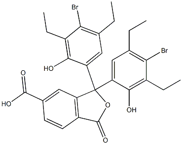 1,1-Bis(4-bromo-3,5-diethyl-2-hydroxyphenyl)-1,3-dihydro-3-oxoisobenzofuran-6-carboxylic acid 结构式