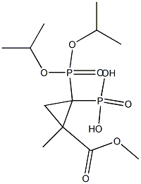 [2-(Methoxycarbonyl)-2-methylcyclopropane-1,1-diyl]bis(phosphonic acid diisopropyl) ester 结构式