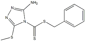 3-Amino-5-methylthio-4H-1,2,4-triazole-4-dithiocarboxylic acid benzyl ester 结构式