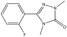 2,4-Dimethyl-5-(2-fluorophenyl)-2H-1,2,4-triazol-3(4H)-one 结构式