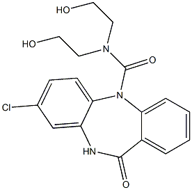 N,N-Bis(2-hydroxyethyl)-8-chloro-11-oxo-5,10-dihydro-11H-dibenzo[b,e][1,4]diazepine-5-carboxamide 结构式