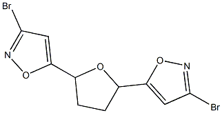 Tetrahydro-2,5-bis(3-bromoisoxazol-5-yl)furan 结构式