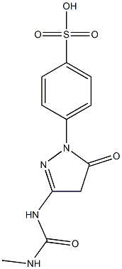 p-[3-(N'-Methylureido)-5-oxo-2-pyrazolin-1-yl]benzenesulfonic acid 结构式