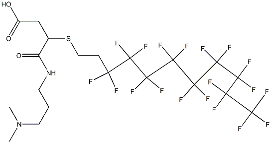 3-[[3-(Dimethylamino)propyl]carbamoyl]-3-[(3,3,4,4,5,5,6,6,7,7,8,8,9,9,10,10,11,11,11-nonadecafluoroundecyl)thio]propionic acid 结构式