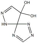 9,9-Dihydroxy-1,2,4,6,7-pentaazaspiro[4.4]nona-1,3,7-triene 结构式