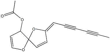 7-(2,4-Hexadiyn-1-ylidene)-1,6-dioxaspiro[4.4]nona-2,8-dien-4-ol acetate 结构式