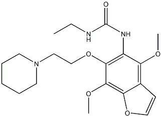 1-[4,7-Dimethoxy-6-(2-piperidinoethoxy)benzofuran-5-yl]-3-ethylurea 结构式