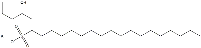 4-Hydroxytricosane-6-sulfonic acid potassium salt 结构式