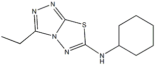 3-Ethyl-N-cyclohexyl-1,2,4-triazolo[3,4-b][1,3,4]thiadiazol-6-amine 结构式