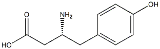 [R,(-)]-3-Amino-4-(p-hydroxyphenyl)butyric acid 结构式