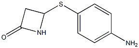 4-(p-Aminophenylthio)azetidin-2-one 结构式