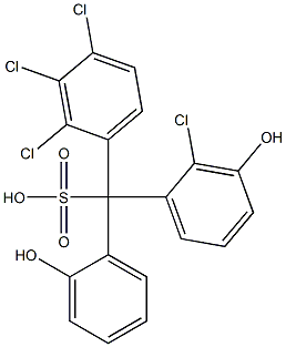 (2-Chloro-3-hydroxyphenyl)(2,3,4-trichlorophenyl)(2-hydroxyphenyl)methanesulfonic acid 结构式