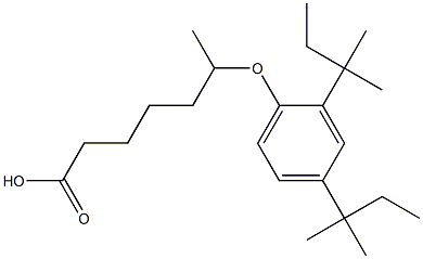 6-(2,4-Di-tert-pentylphenoxy)heptanoic acid 结构式