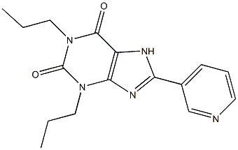 1,3-Dipropyl-8-(3-pyridinyl)xanthine 结构式