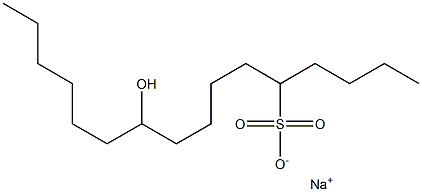 10-Hydroxyhexadecane-5-sulfonic acid sodium salt 结构式