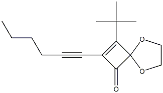 8-tert-Butyl-7-(1-hexynyl)-1,4-dioxaspiro[4.3]oct-7-en-6-one 结构式