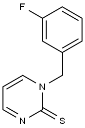 1,2-Dihydro-1-(3-fluorobenzyl)pyrimidine-2-thione 结构式