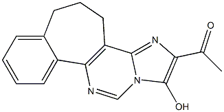2-Acetyl-5,6-dihydro-4H-3,11,12a-triazabenzo[3,4]cyclohept[1,2-e]inden-1-ol 结构式