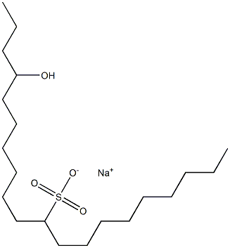 17-Hydroxyicosane-10-sulfonic acid sodium salt 结构式