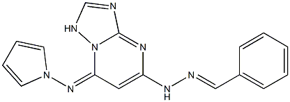 5-[N'-(Benzylidene)hydrazino]-7-pyrrolizino[1,2,4]triazolo[1,5-a]pyrimidine 结构式