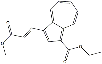 3-[2-(Methoxycarbonyl)ethenyl]azulene-1-carboxylic acid ethyl ester 结构式