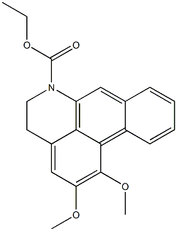 6-Ethoxycarbonyl-1,2-dimethoxy-5,6-dihydro-4H-dibenzo[de,g]quinoline 结构式