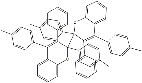 2,2',4,4'-Tetra(p-methylphenyl)-3,3'-diphenyl-2,2'-bi(2H-1-benzopyran) 结构式