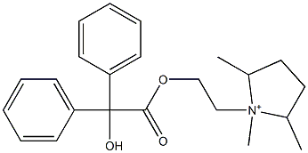 1-[2-(Hydroxydiphenylacetoxy)ethyl]-1,2,5-trimethylpyrrolidinium 结构式