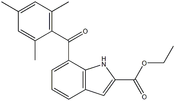 7-(2,4,6-Trimethylbenzoyl)-1H-indole-2-carboxylic acid ethyl ester 结构式