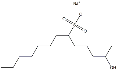 2-Hydroxytridecane-6-sulfonic acid sodium salt 结构式