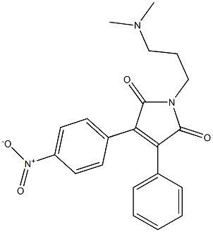 3-(Phenyl)-4-(4-nitrophenyl)-1-[3-(dimethylamino)propyl]-1H-pyrrole-2,5-dione 结构式