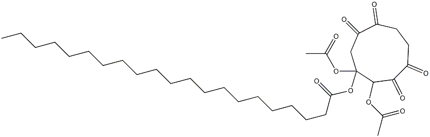 2,3-Bis(acetyloxy)-3-henicosanoyloxy-1,5-dioxa-6,9-dioxocyclononane 结构式