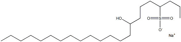 8-Hydroxydocosane-4-sulfonic acid sodium salt 结构式