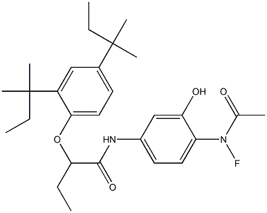 2-(Fluoroacetylamino)-5-[2-(2,4-di-tert-amylphenoxy)butyrylamino]phenol 结构式