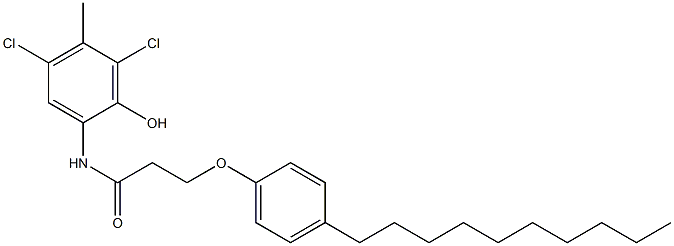 2-[3-(4-Decylphenoxy)propanoylamino]-4,6-dichloro-5-methylphenol 结构式